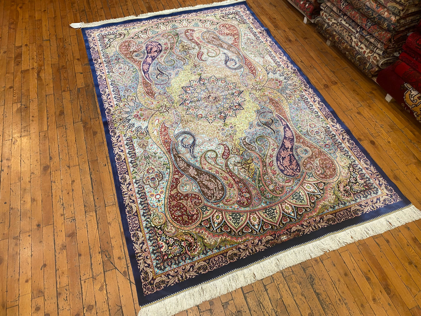 Luxury Turkish Silk Area Rug 4x8 ft - ADN Cappadocia Rug Collection