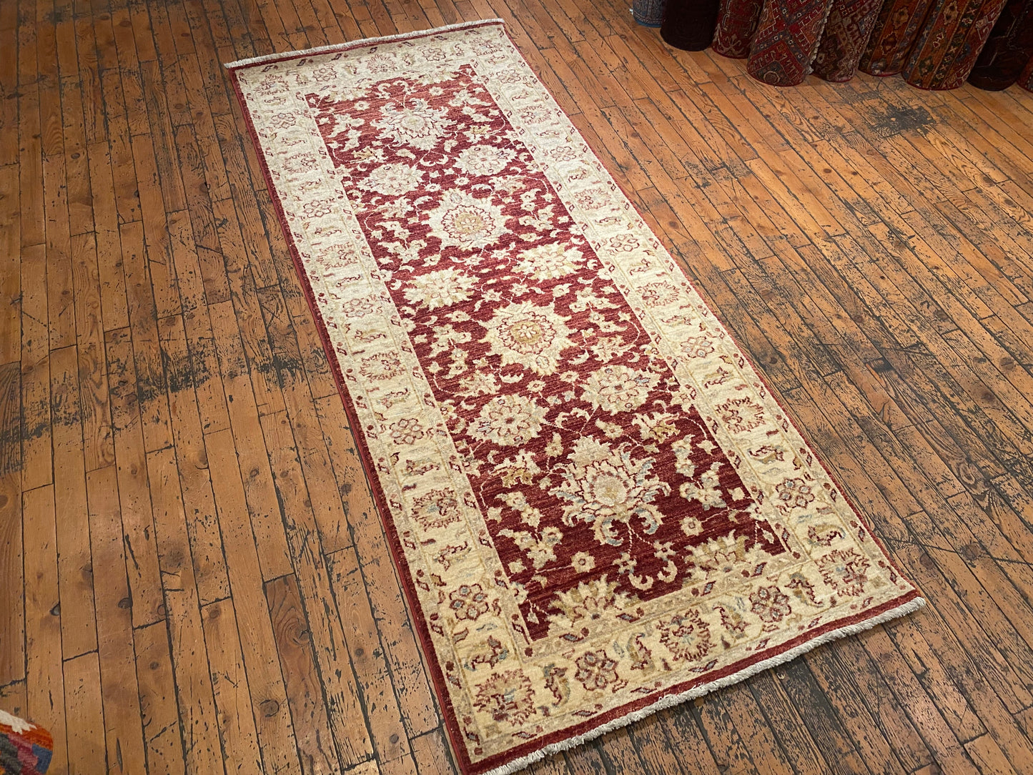 Hallway Handmade Rug Premium Double-Knotted Artisan Piece 3''x6'' Cappadocia Rug Collection