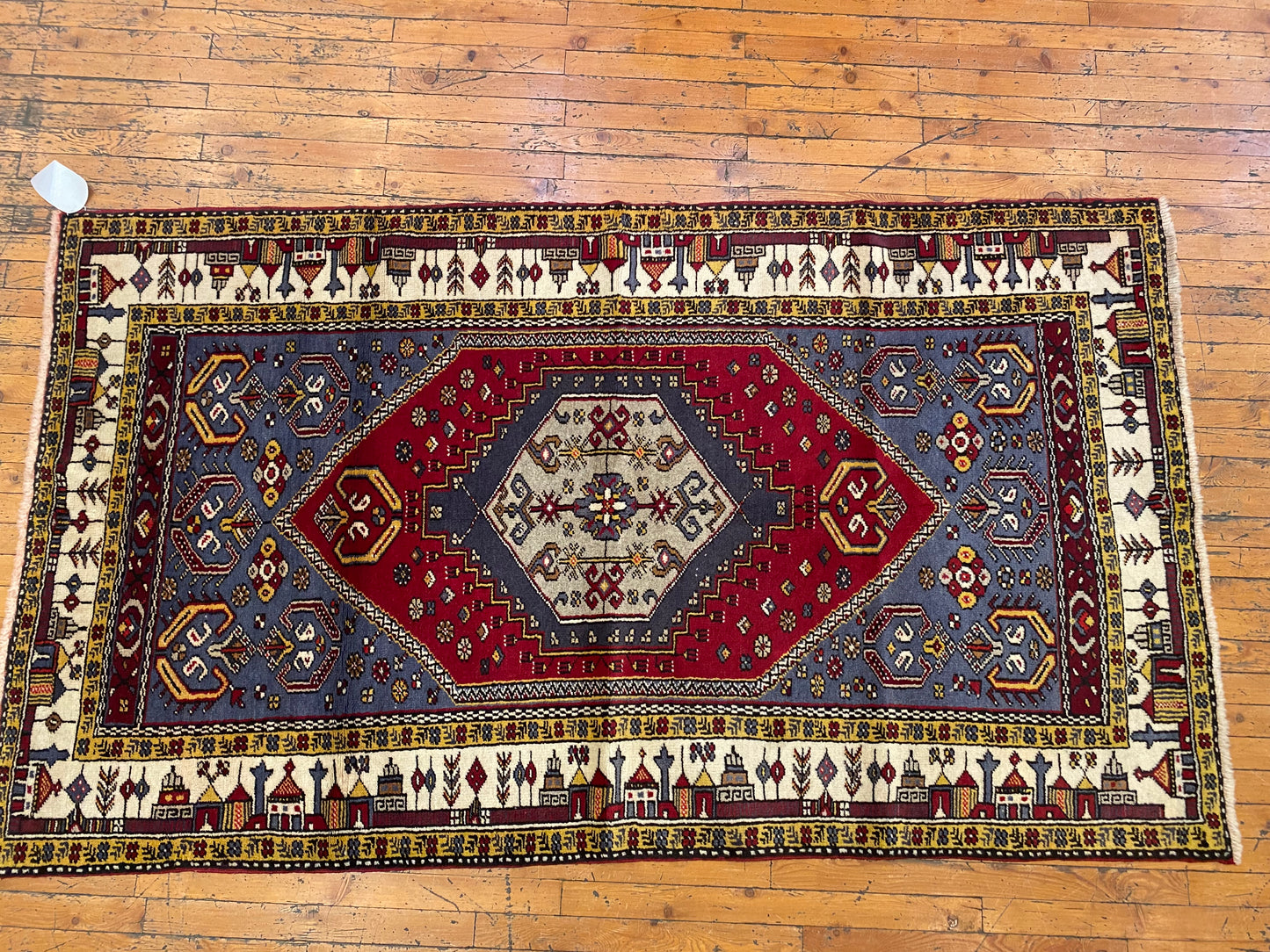 Authentic Anatolian Rug – Handwoven Turkish Wool Carpet with Vintage Tribal Patterns – Boho Decor Area Rug