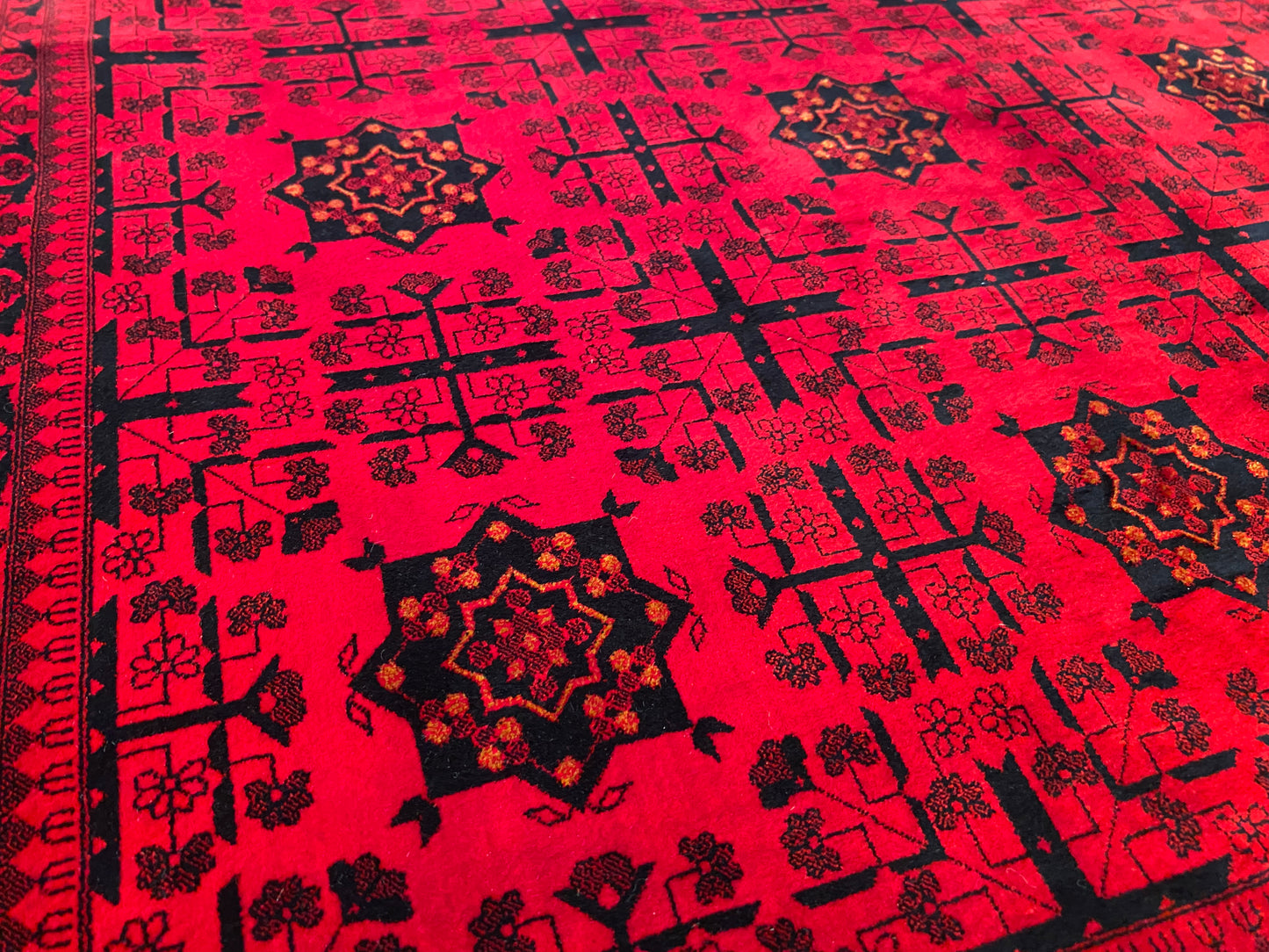 Luxury Dark Red Silk Area Rug 3’4”x5”