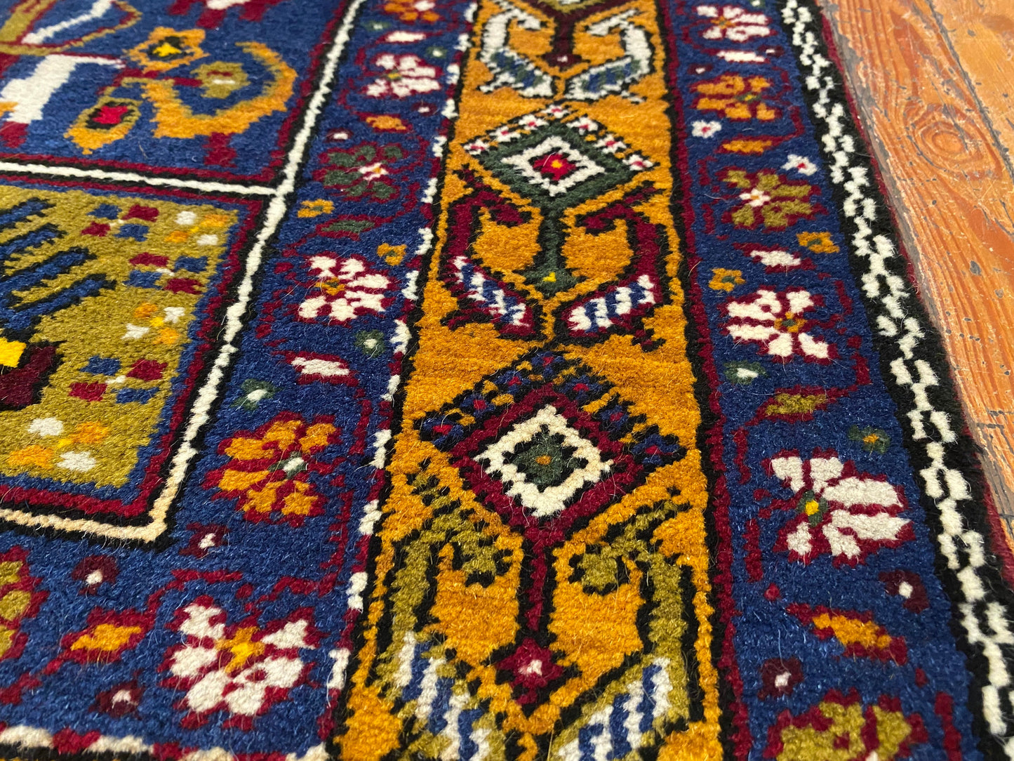 Handmade Anatolian Rug – Authentic Turkish Wool Carpet with Tribal & Geometric Design – Vintage Boho Area Rug 3x7ft Cappadocia Rug Collection