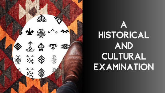 Nomadic Turkish kilim rug with tribal patterns and natural dyes showing traditional weaving techniques
