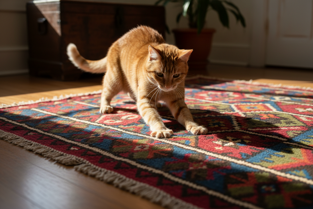 Paws and Patterns: Why Handwoven Rugs Are a Cat Lover's Dream (Even with Those Pesky Claws!)