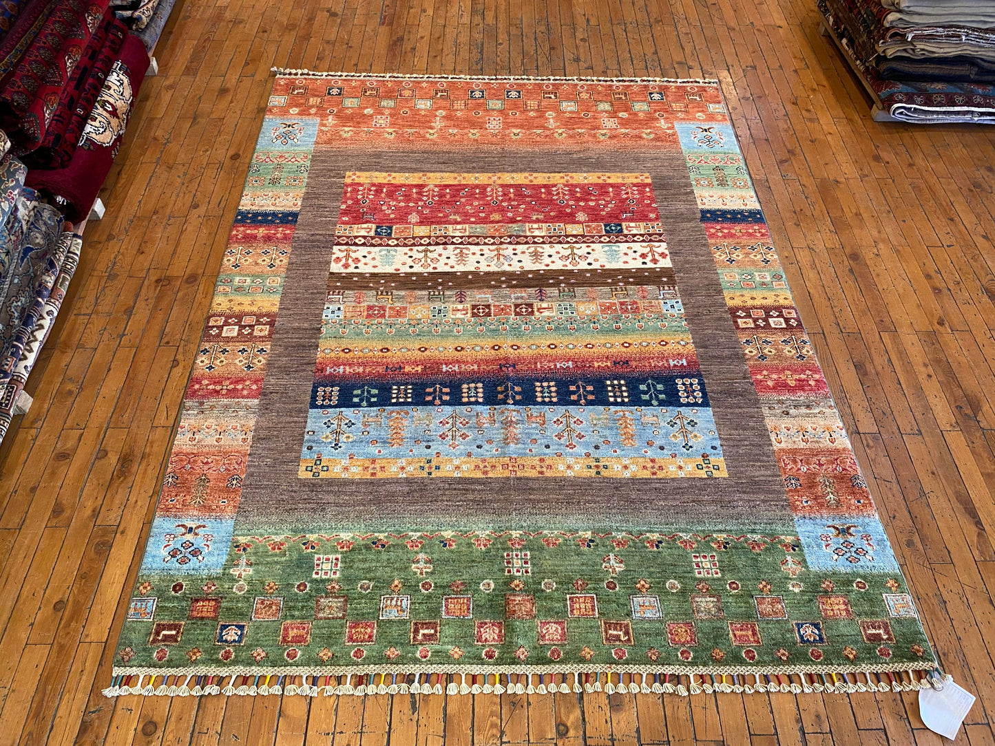 Tribal Gabbeh Handmade Wool Rug 5x7 ft Cappadocia Rug Collection
