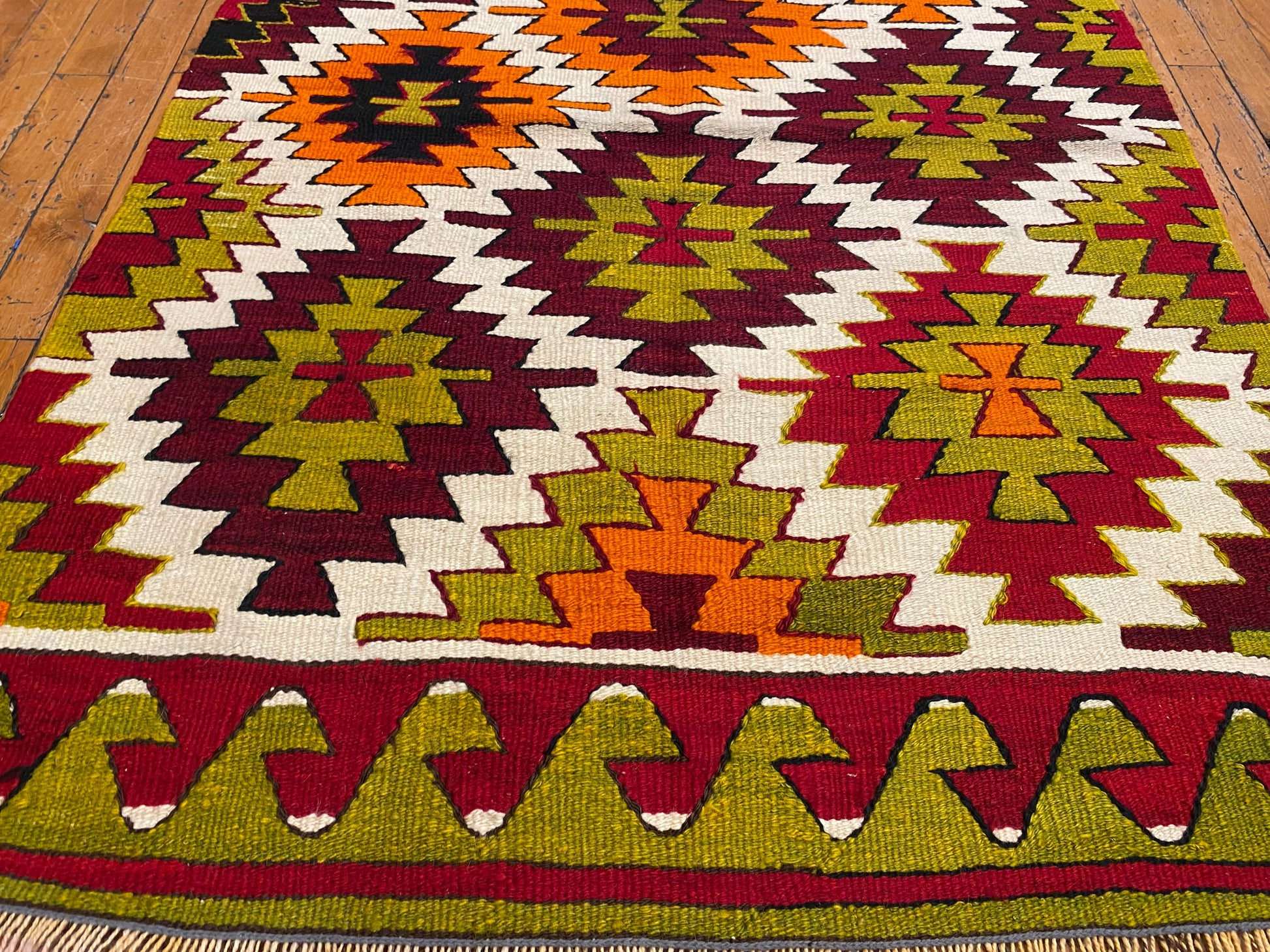 Colorful Wool Turkish Anatolian Kilim 3”x4” Cappadocia Rug Collection