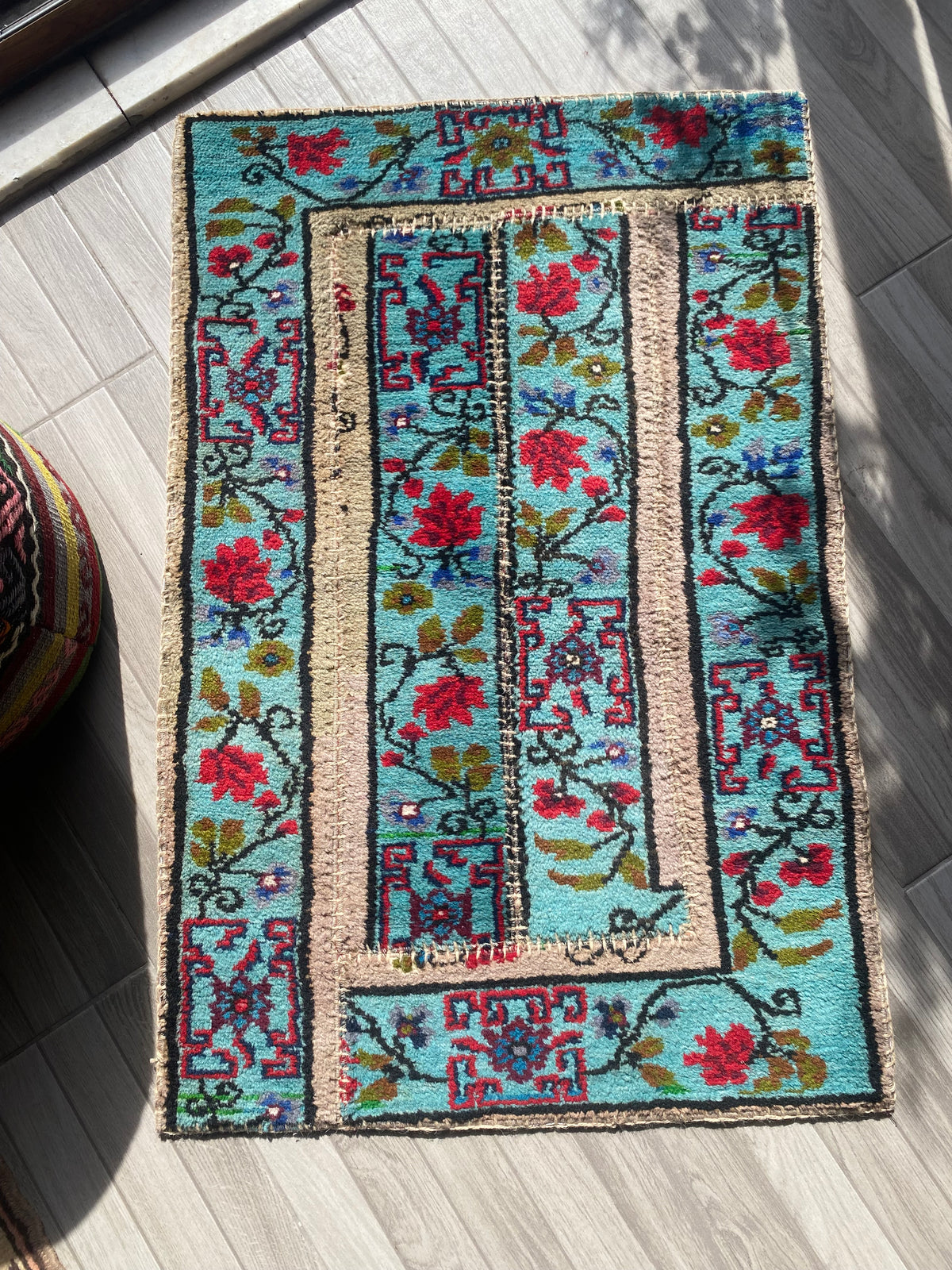 Colorful Turkish Patchwork Rug Cappadocia Rug Collection