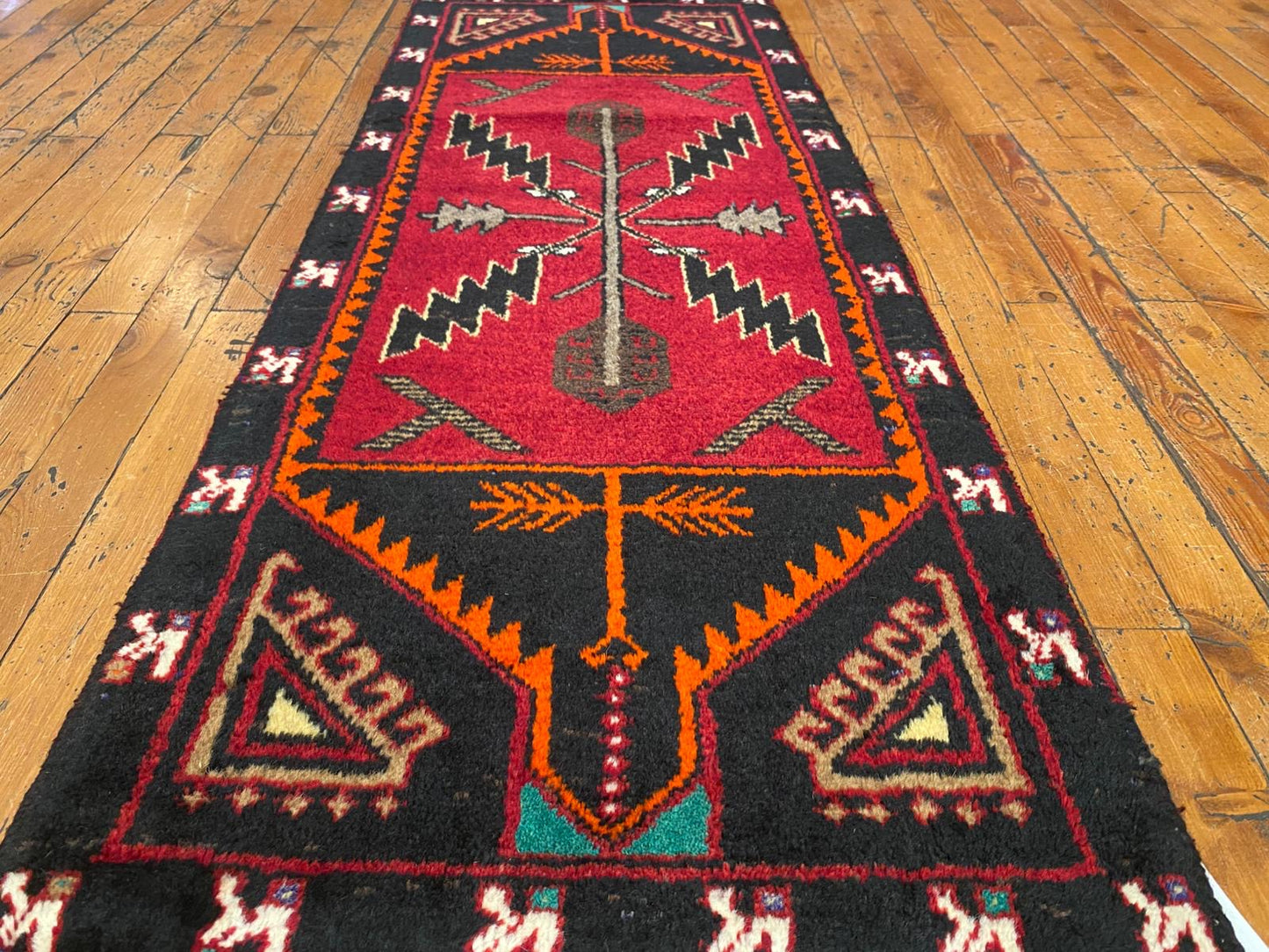 Anatolian Rug 2x5 ft - Handmade Turkish Runner | Vintage Wool Carpet