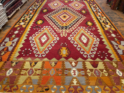 Antique Nomad Area Handmade Kilim Rug Cappadocia Rug Collection