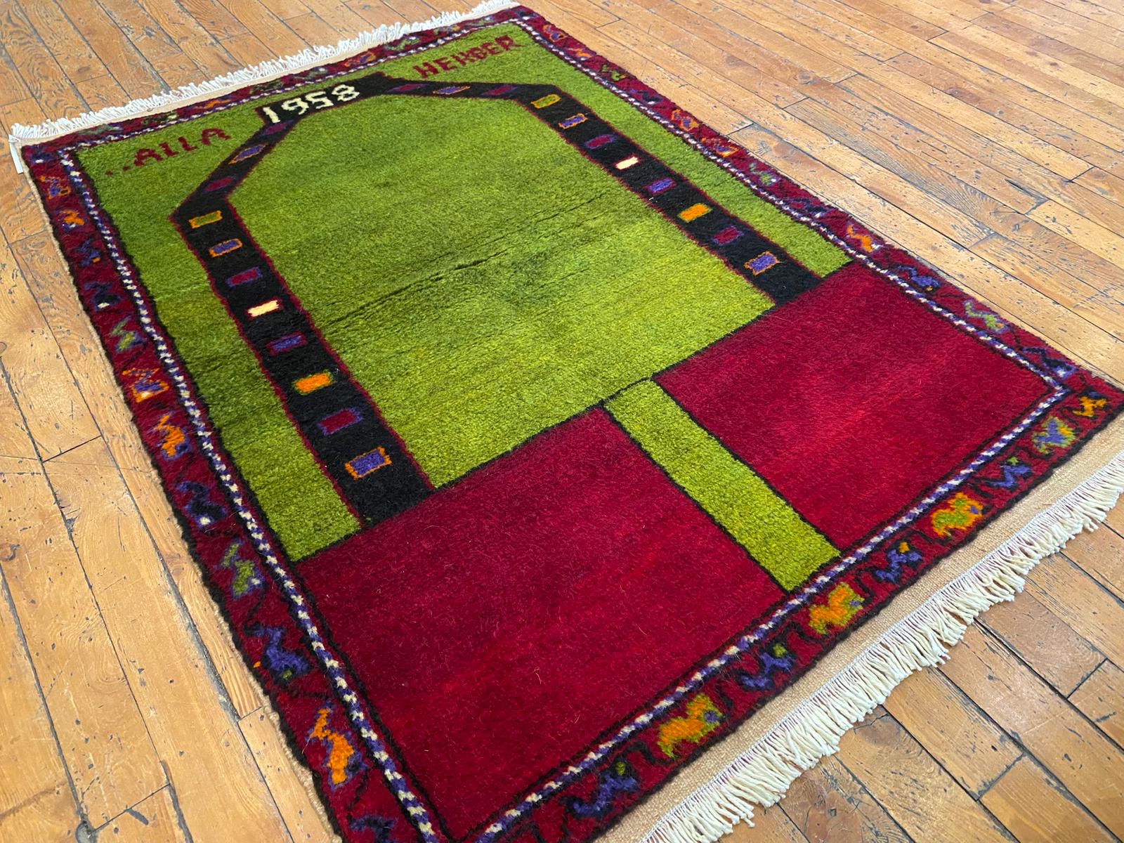 Green Anatolian Handmade Rug Cappadocia Rug Collection