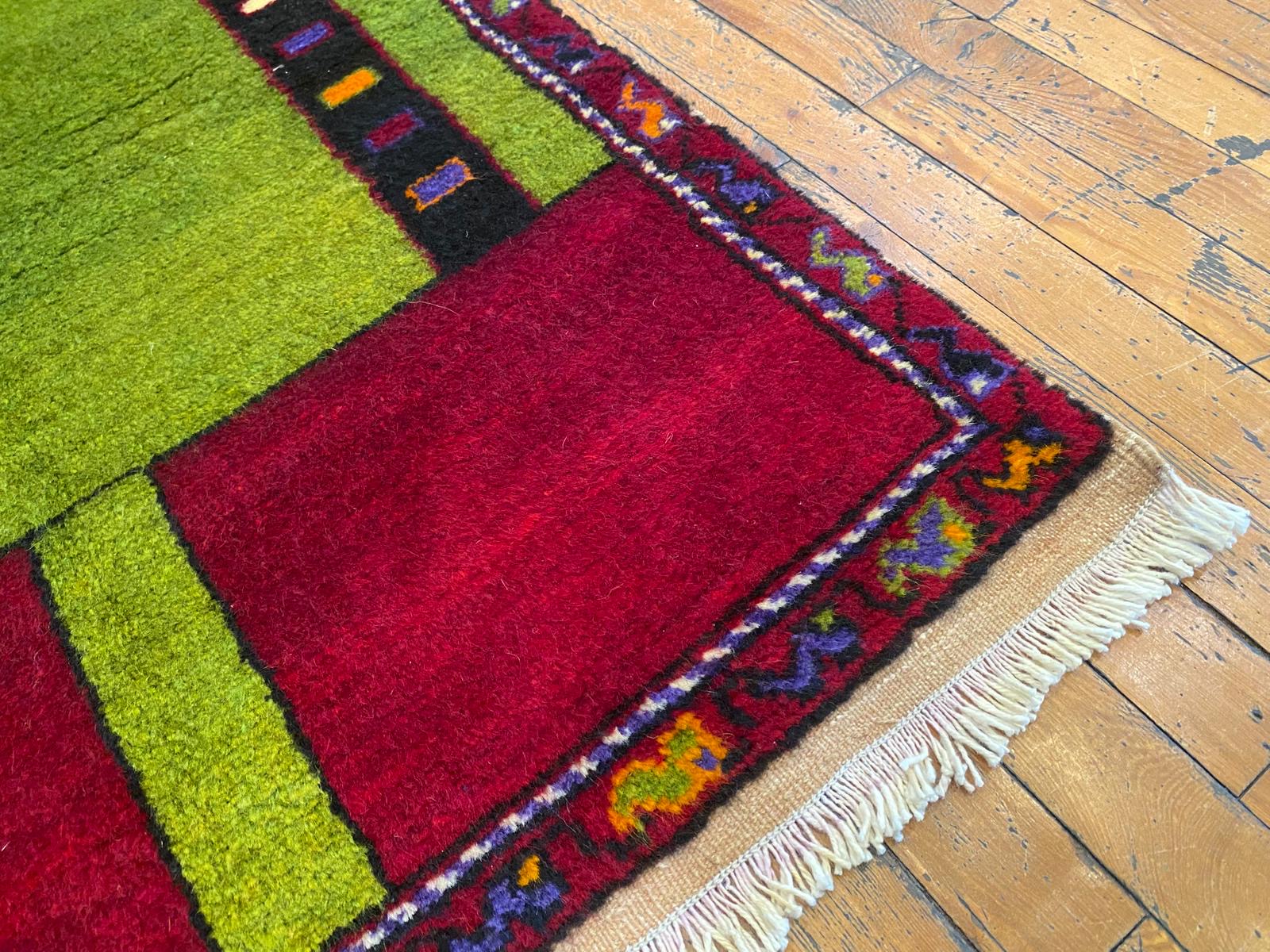 Green Anatolian Handmade Rug Cappadocia Rug Collection