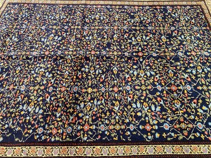 Handmade Turkish Floral Rug - Premium Vintage Oriental Carpet 6x7 Feet