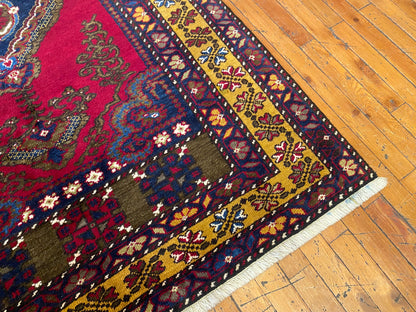 Cappadocia Yahyali Anatolian Turkish Rug 4x6 ft - Handwoven Vintage Wool Carpet Cappadocia Rug Collection
