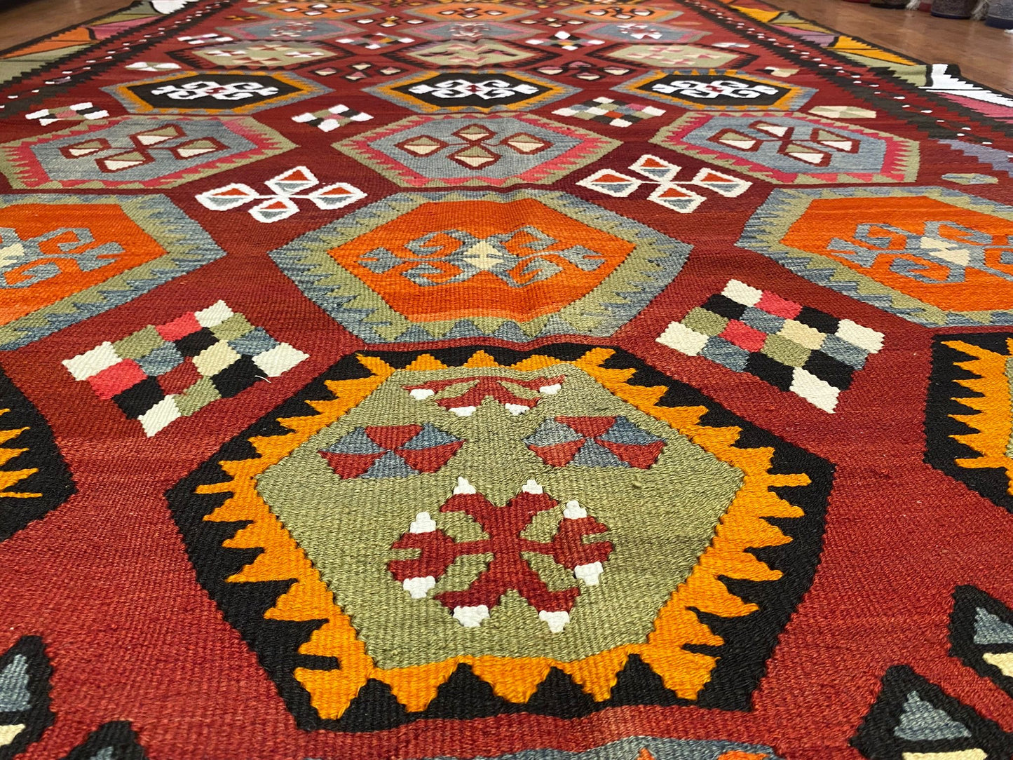 Anatolian Large Kilim Rug Cappadocia Rug Collection