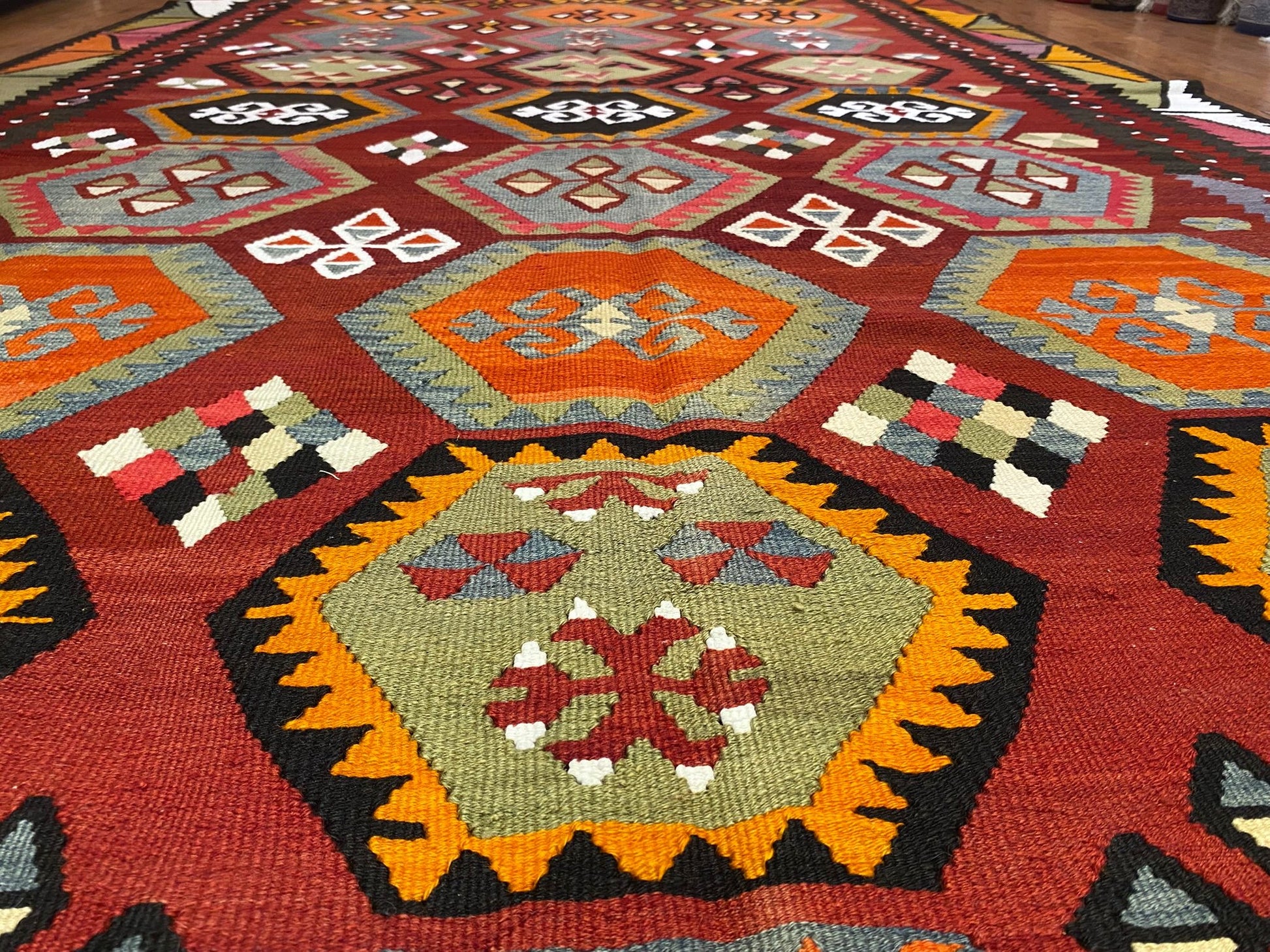 Anatolian Large Kilim Rug Cappadocia Rug Collection
