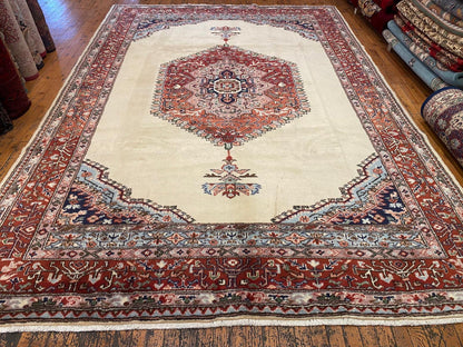 Beige Anatolian Handmade Area Carpet 7x10ft Cappadocia Rug Collection