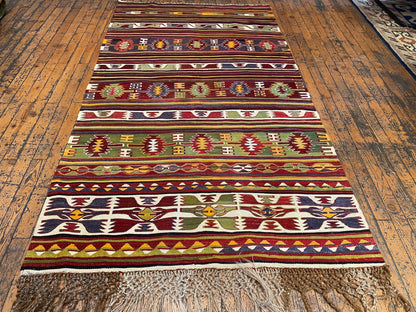 Nomadic Turkish Area Handmade Kilim Rug Cappadocia Rug Collection