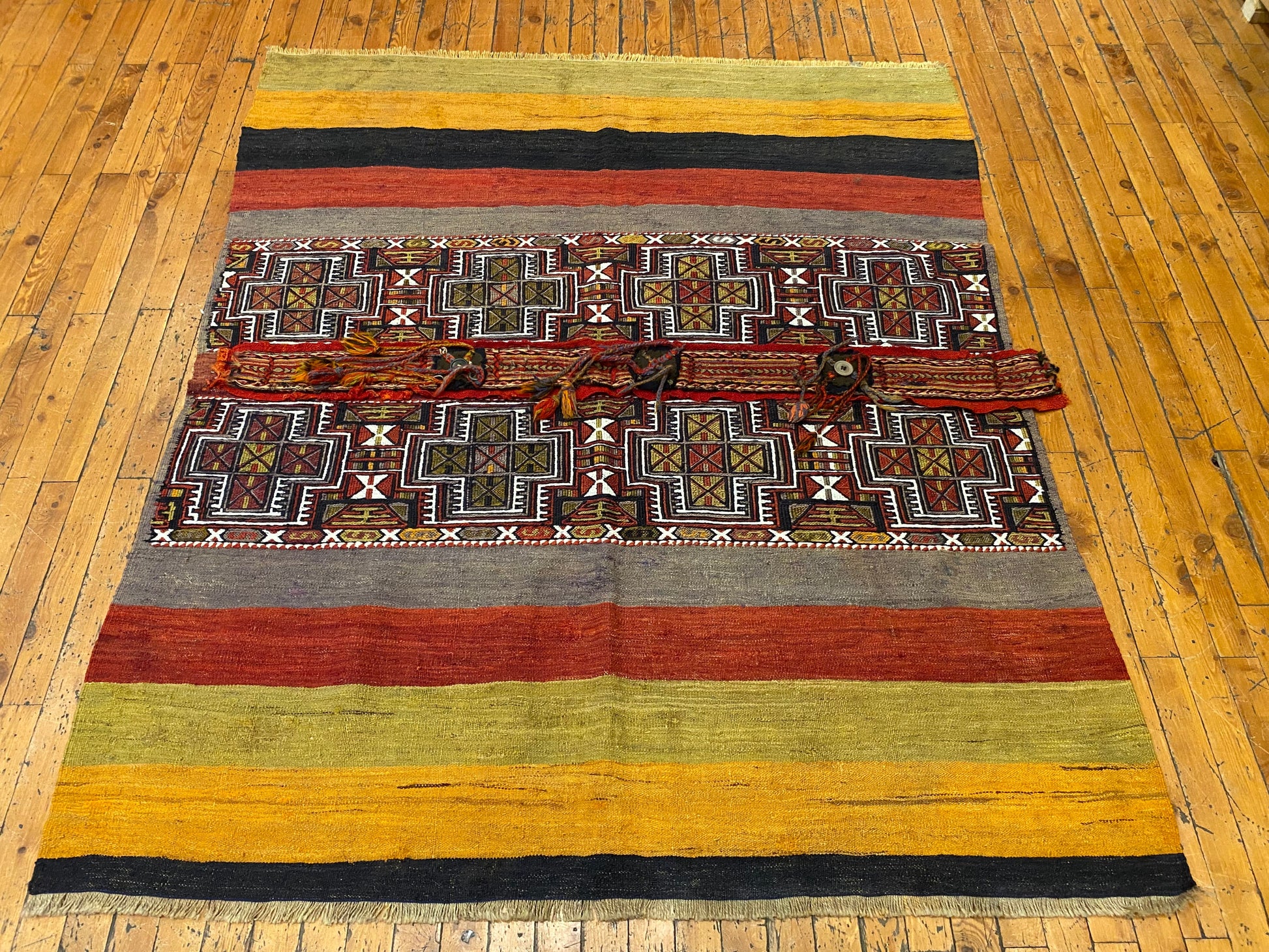 Vintage Turkish Kilim Rug 4"x5" - Handwoven Wool Carpet Cappadocia Rug Collection