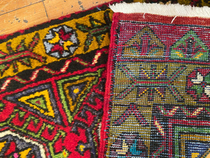 Antique Small Turkish Rug 2x5 - Vintage Handwoven Rug