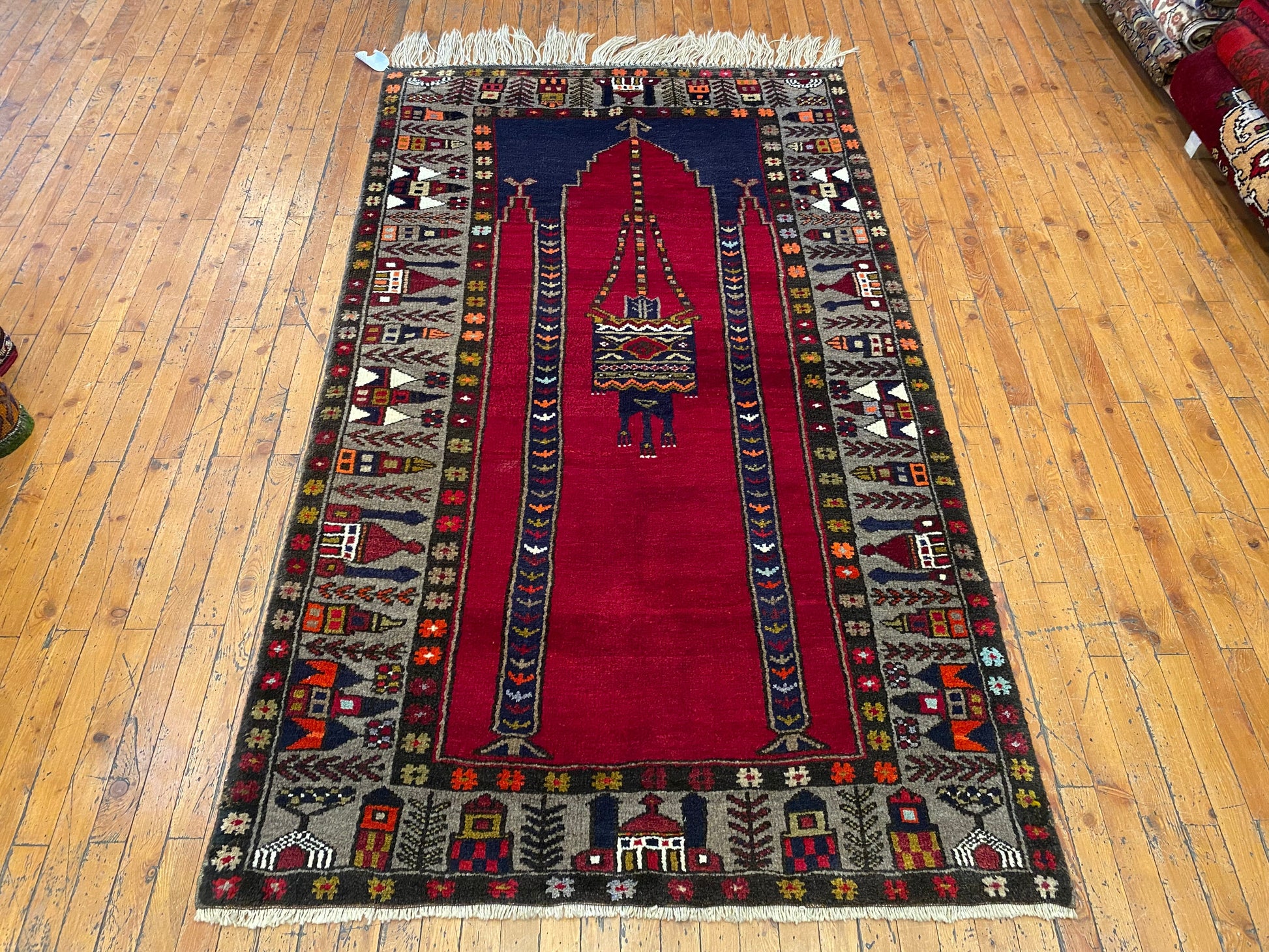Anatolian Turkish Handmade Rug 4x7 ft - Vintage Wool Carpet Cappadocia Rug Collection