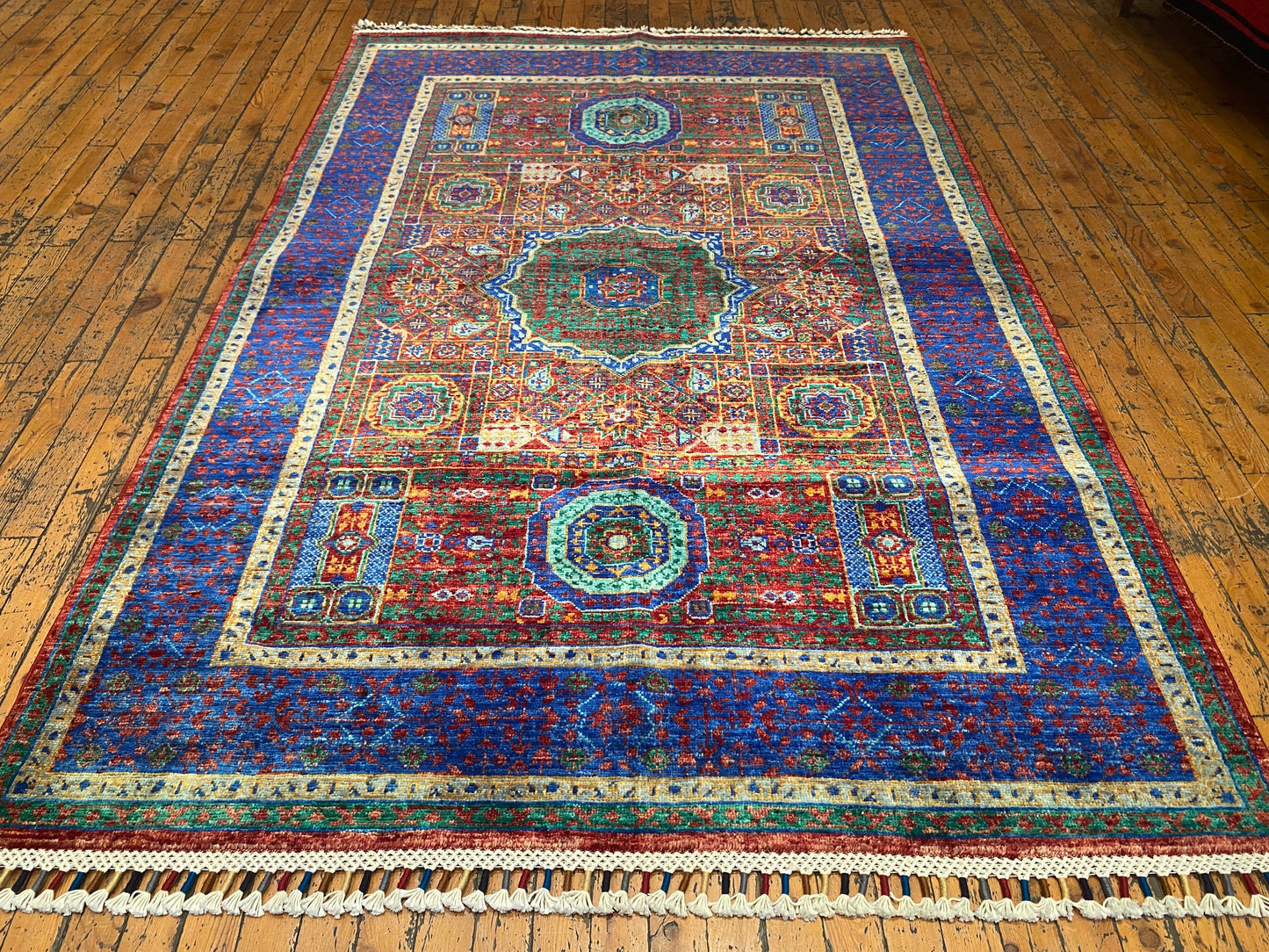 Luxury Design Mamluk Rug 4x6 ft | Handwoven Wool Carpet | Premium Oriental Rug Cappadocia Rug Collection