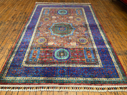 Luxury Design Mamluk Rug 4x6 ft | Handwoven Wool Carpet | Premium Oriental Rug Cappadocia Rug Collection