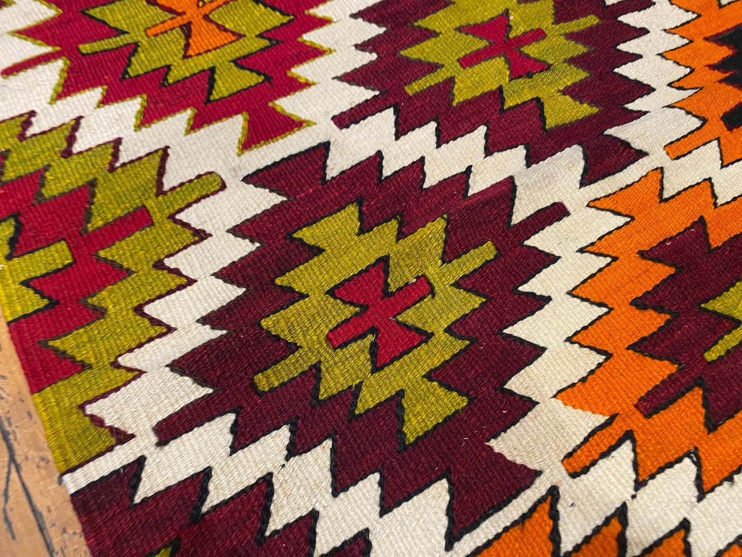 Colorful Wool Turkish Anatolian Kilim 3”x4” Cappadocia Rug Collection