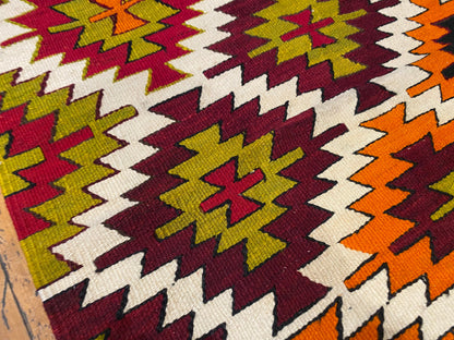 Colorful Wool Turkish Anatolian Kilim 3”x4” Cappadocia Rug Collection