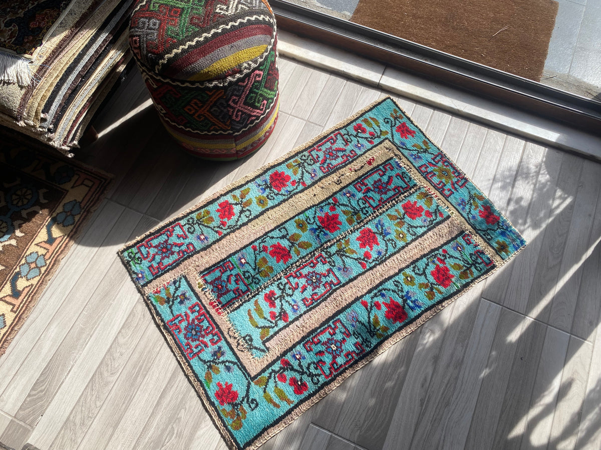 Colorful Turkish Patchwork Rug Cappadocia Rug Collection