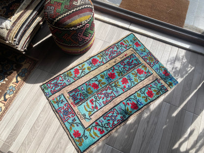 Colorful Turkish Patchwork Rug Cappadocia Rug Collection