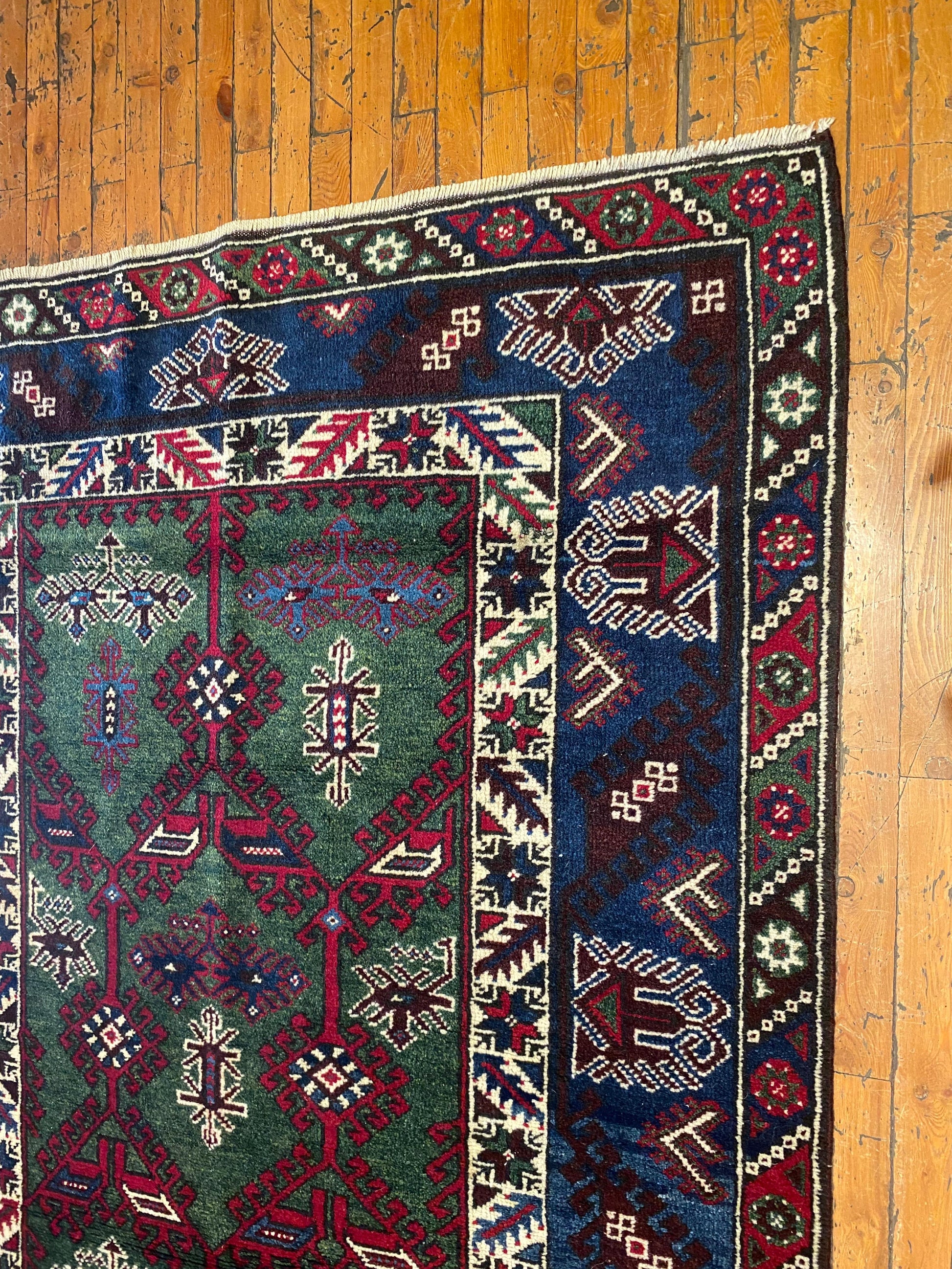 Geometric Pattern Turkish Dosemealti Handmade Green Bacground Area Carpet Cappadocia Rug Collection