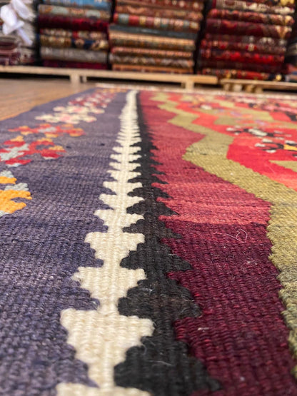 Tribal Area Handmade Turkish Kilim ,Wall Hanging Kilim Cappadocia Rug Collection