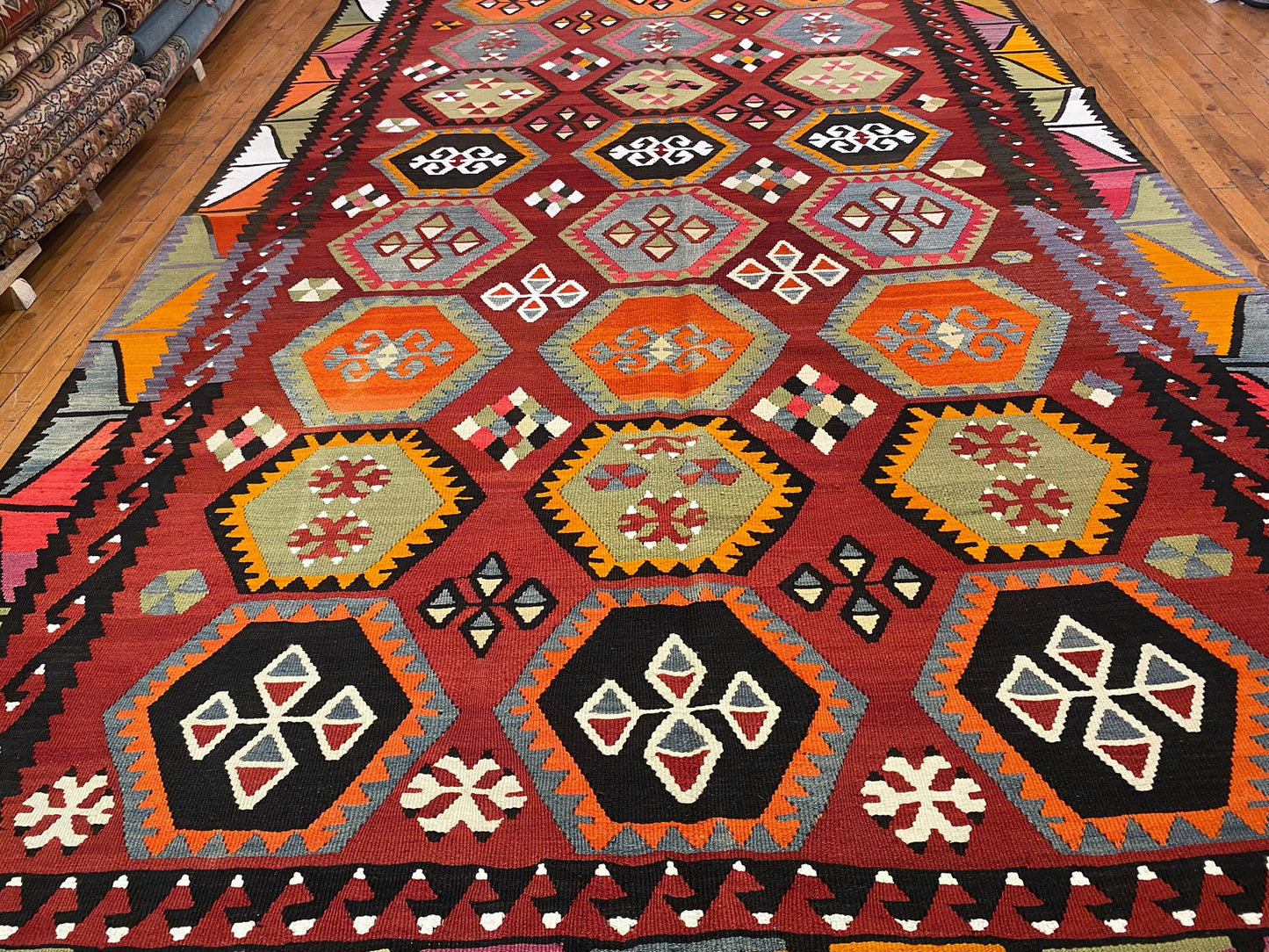 Anatolian Large Kilim Rug Cappadocia Rug Collection