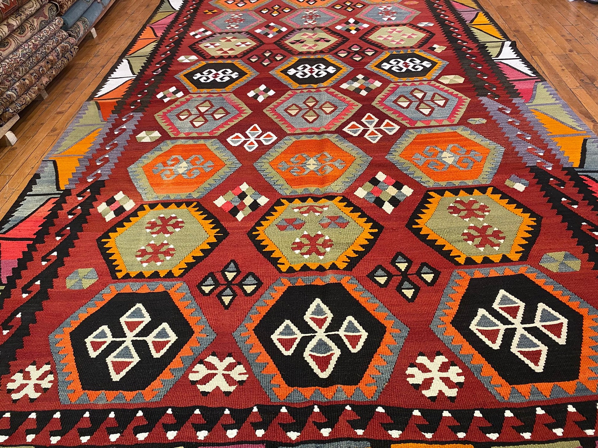 Anatolian Large Kilim Rug Cappadocia Rug Collection