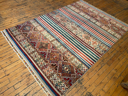 Stripe Pattern Luxury Carpet 4x6 ft | Premium Hand-Woven Area Rug Cappadocia Rug Collection