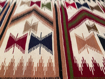 Anatolia Geometric Design Kilim Rug 3x6 ft - Handwoven Turkish Kilim Runner Cappadocia Rug Collection