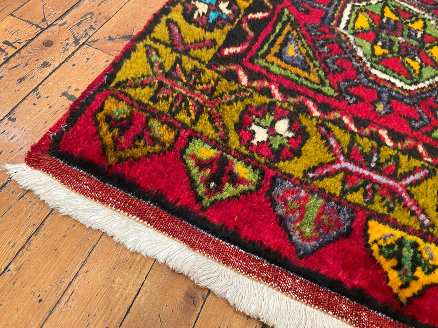 Antique Small Turkish Rug 2x5 - Vintage Handwoven Rug