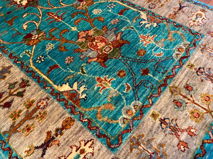 Turquoise Hallway Runner Rug 3”x7” Cappadocia Rug Collection
