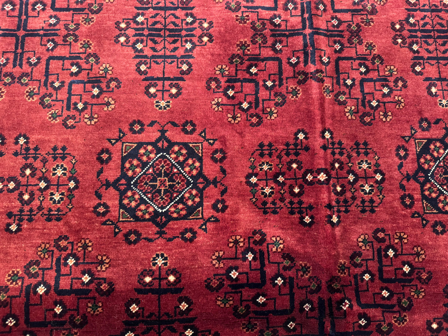 Dark Red Hand-Knotted Natural Carpet 5x6.5ft Cappadocia Rug Collection