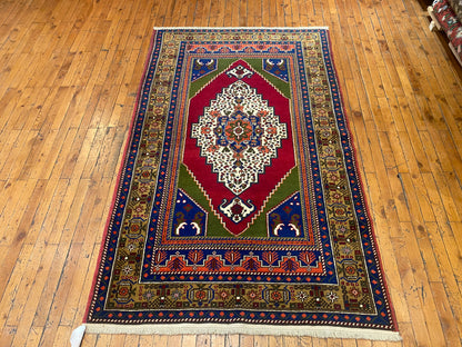 Cappadocia Antique Rug 4x6 ft - Handmade Turkish Vintage Wool Rug