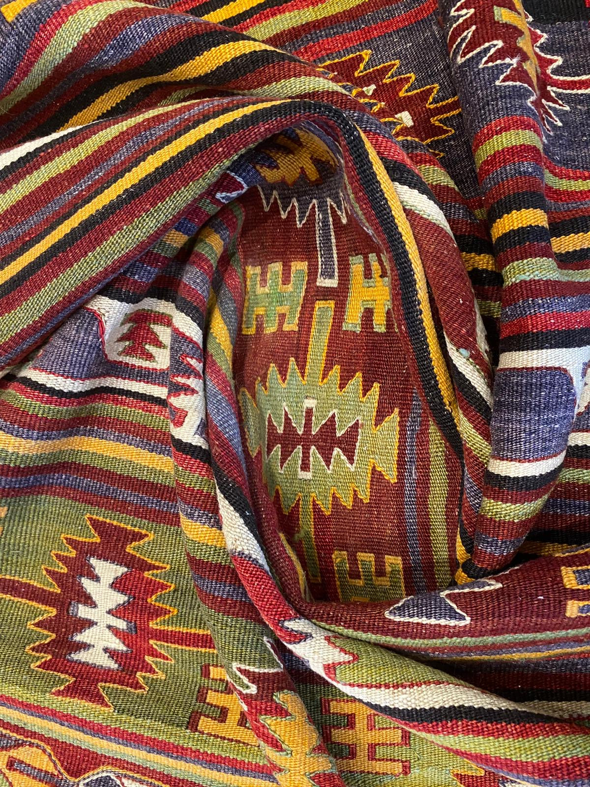 Nomadic Turkish Area Handmade Kilim Rug Cappadocia Rug Collection