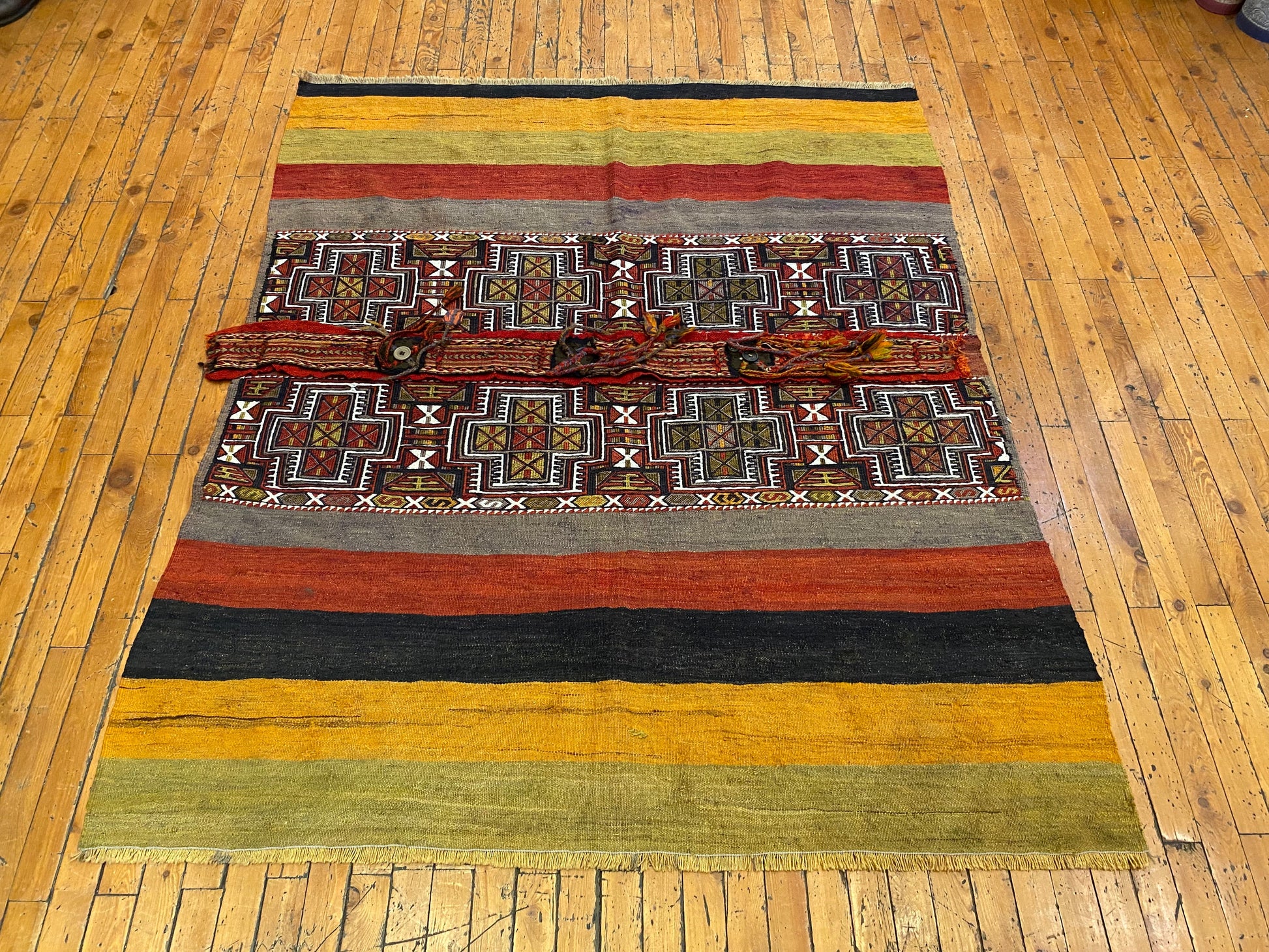 Vintage Turkish Kilim Rug 4"x5" - Handwoven Wool Carpet Cappadocia Rug Collection