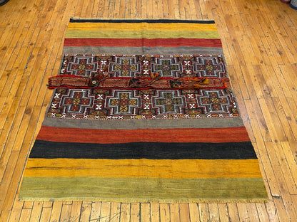 Vintage Turkish Kilim Rug 4"x5" - Handwoven Wool Carpet Cappadocia Rug Collection
