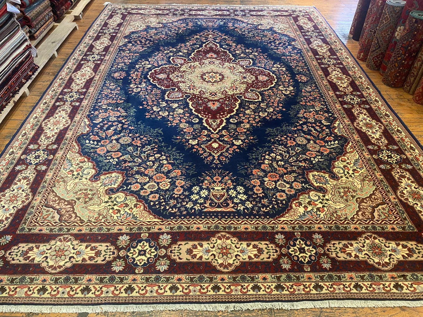 Medallion Saloon Area Rug 6x12 ft - Handwoven Turkish Kilim Runner