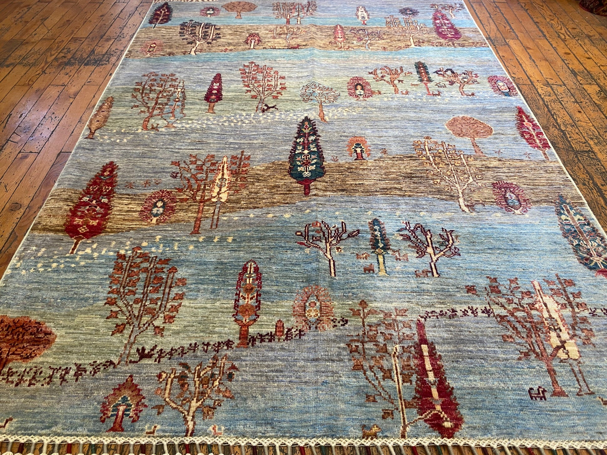 Tree of Life Pattern Hand Knotted Carpet 4x6 ft - Premium Wool Cappadocia Rug Collection