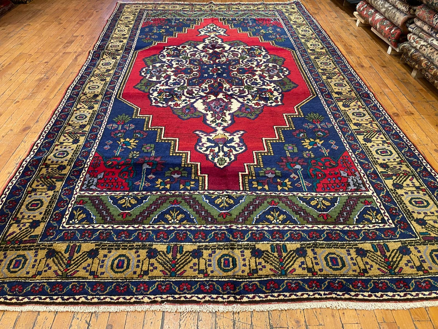 Handmade Cappadocia Turkish Rug - Authentic Vintage Area Rug 5'10"x9'10" (180x300cm)