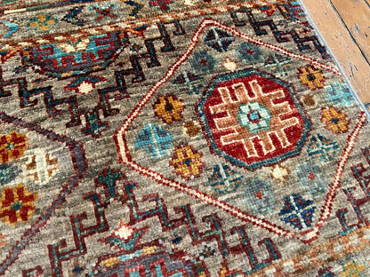 Authentic Anatolian Runner – Handmade Wool Rug with Tribal Patterns 2x7ft