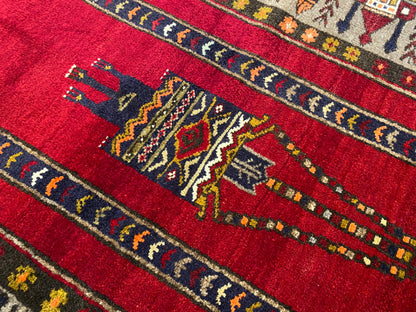 Anatolian Turkish Handmade Rug 4x7 ft - Vintage Wool Carpet Cappadocia Rug Collection