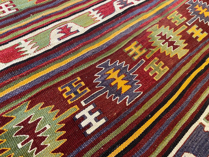Nomadic Turkish Area Handmade Kilim Rug Cappadocia Rug Collection