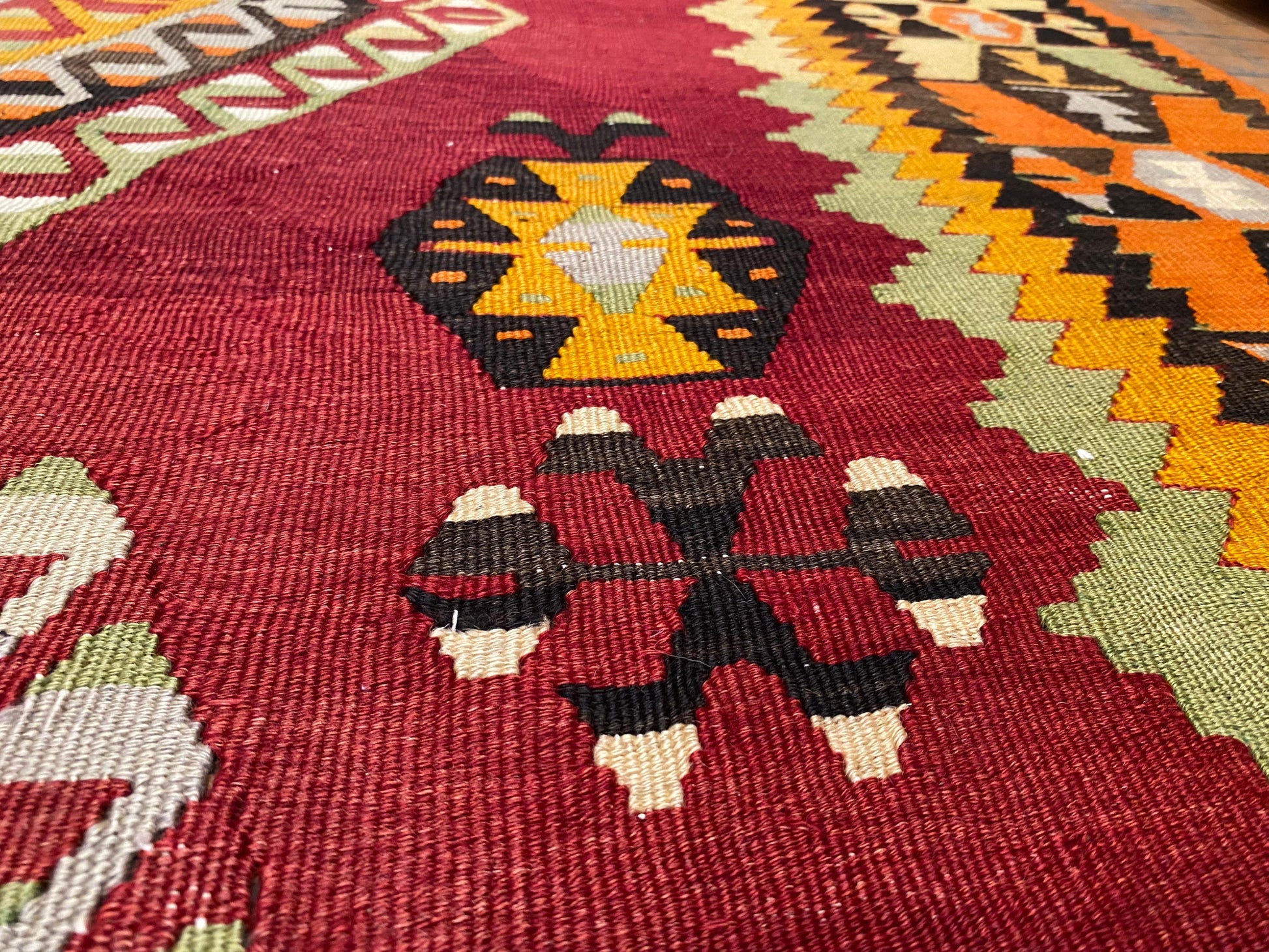 Antique Nomad Area Handmade Kilim Rug Cappadocia Rug Collection