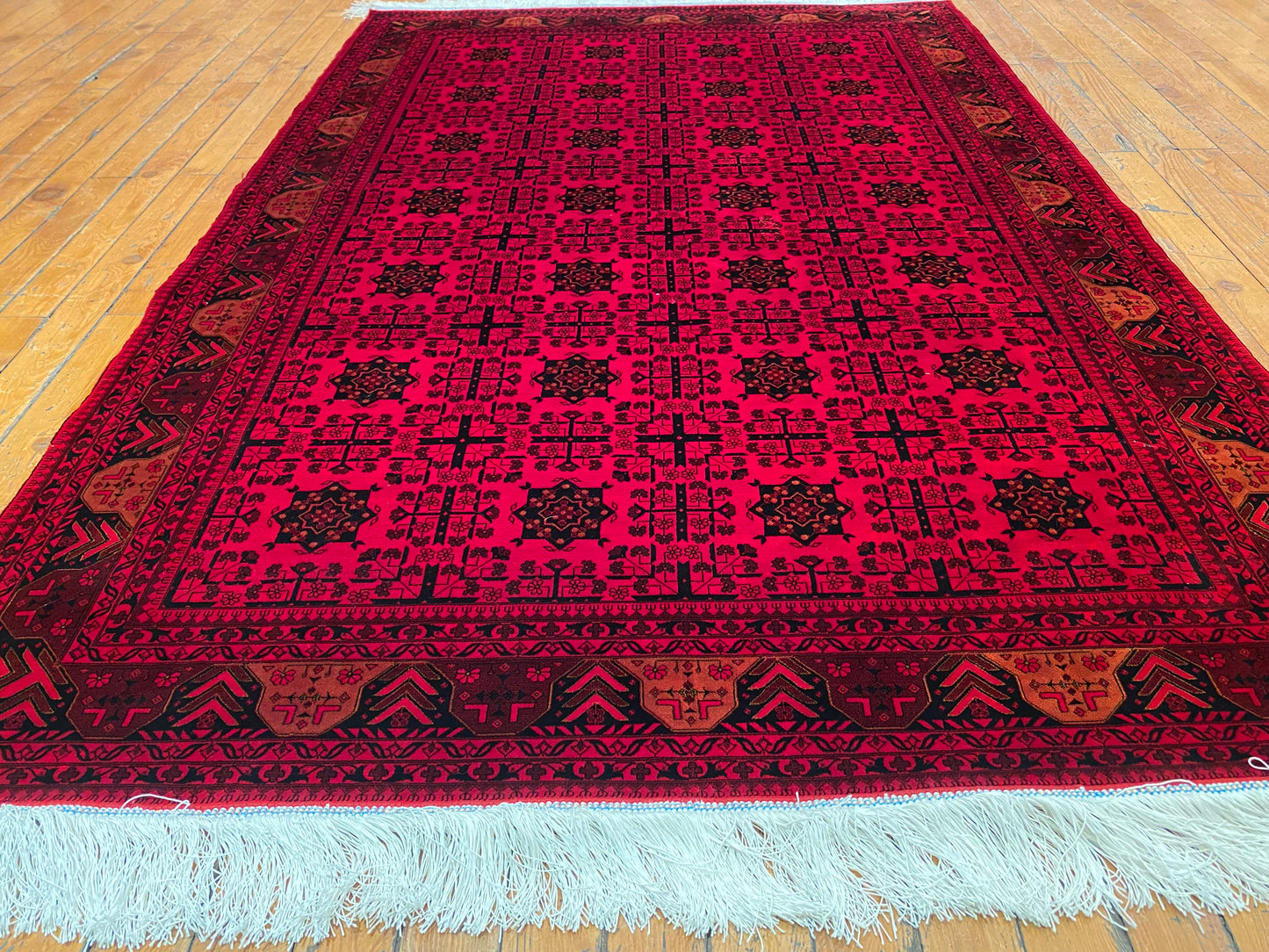 Luxury Dark Red Silk Area Rug 3’4”x5”